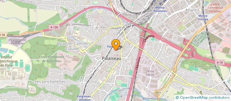 localisation de l'entreprise MOD'OPTIQUE  PALAISEAU