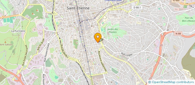 localisation de l'entreprise MOD'SPORTS à SAINT-ETIENNE