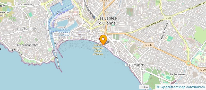 localisation de l'entreprise MODA  LES SABLES D'OLONNE