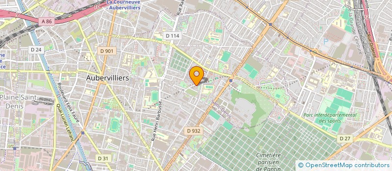 localisation de l'entreprise MODAS à AUBERVILLIERS