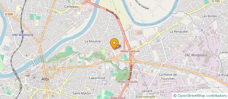 localisation de l'entreprise MODCAS à ALBI