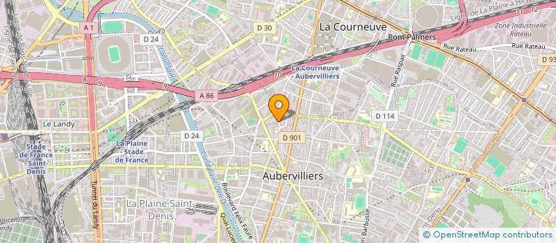 localisation de l'entreprise MODE 2000 à AUBERVILLIERS