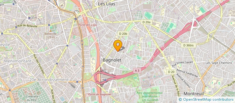 localisation de l'entreprise MODE 93 à BAGNOLET