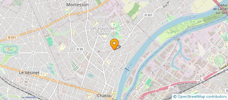 localisation de l'entreprise MODE ACCESSOIRES DIFFUSION EXPOR SERVICE à CHATOU