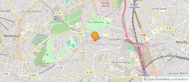 localisation de l'entreprise MODE ARC à MONTREUIL