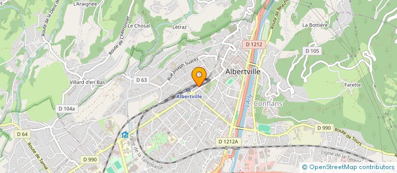 localisation de l'entreprise MODE COIFFURE  ALBERTVILLE