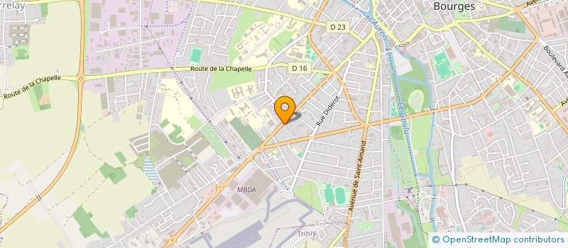 localisation de l'entreprise MODE CUIR FORMATION  BOURGES