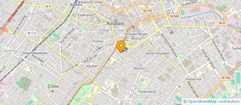 localisation de l'entreprise MODE CULTURE ET PARTAGE  ROUBAIX