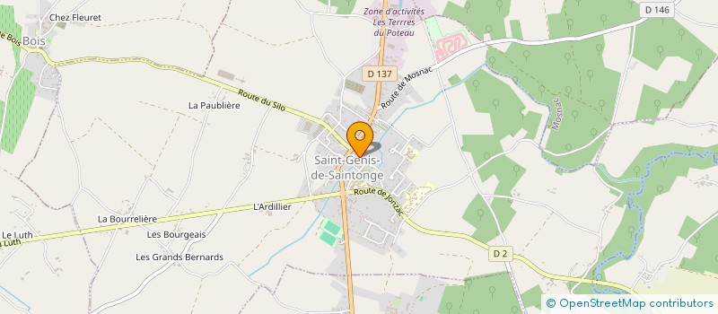 localisation de l'entreprise MODE ET SPECTACLES 17  SAINT-GENIS-DE-SAINTONGE