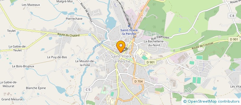 localisation de l'entreprise MODE ET TENDANCE à SAINT-YRIEIX-LA-PERCHE