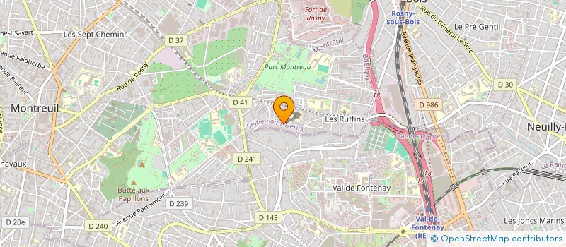 localisation de l'entreprise MODE FACHES à MONTREUIL