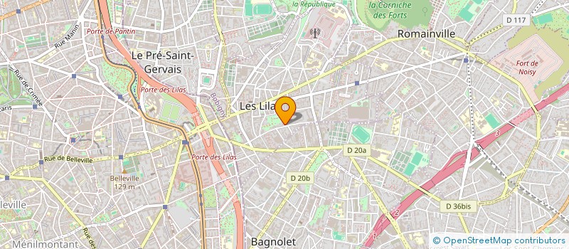 localisation de l'entreprise MODE SE SUD à LES LILAS