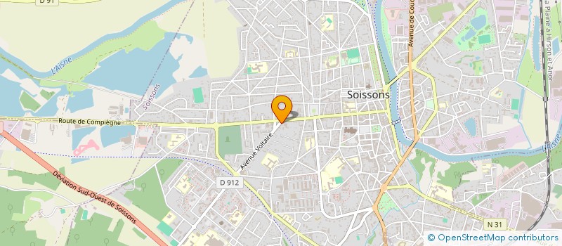 localisation de l'entreprise MODE SPORT 02 à SOISSONS