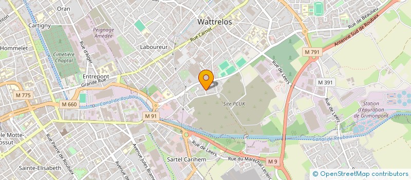 localisation de l'entreprise MODEL BATIMENT à WATTRELOS