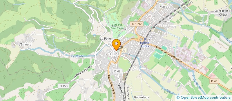 localisation de l'entreprise MODEL FEMININ  TULLINS