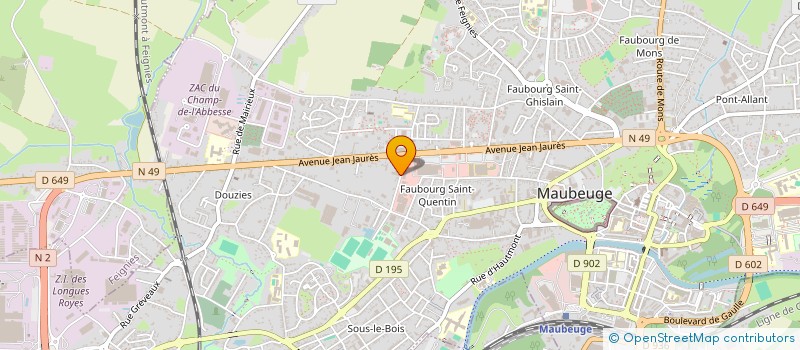 localisation de l'entreprise MODELAGE DUBOIS MAUBEUGE à MAUBEUGE