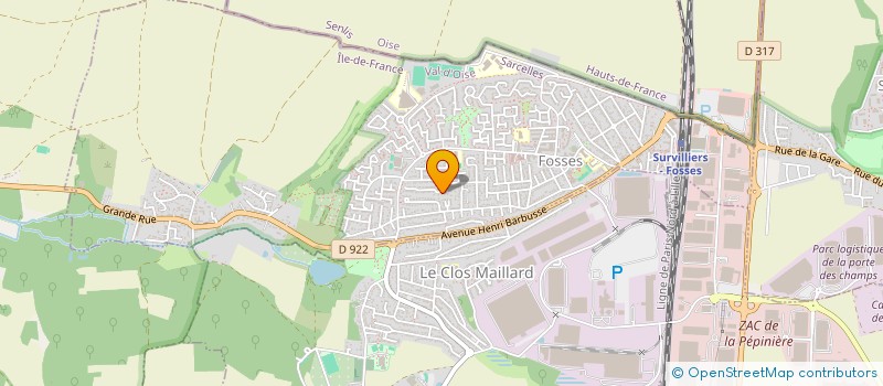 localisation de l'entreprise MODELE CLUB DE MARLY LA VILLE  FOSSES