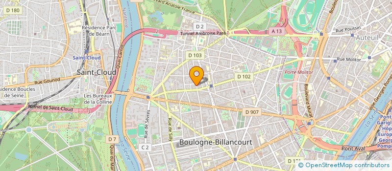 localisation de l'entreprise MODELYS à BOULOGNE-BILLANCOURT