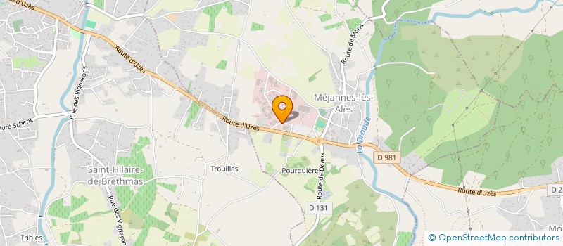 localisation de l'entreprise MODERN'ALU  MEJANNES-LES-ALES