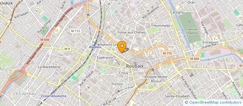 localisation de l'entreprise MODERN BODY CENTER à ROUBAIX