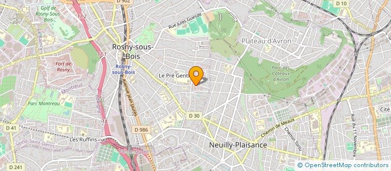 localisation de l'entreprise MODERN COIFFURE à ROSNY-SOUS-BOIS