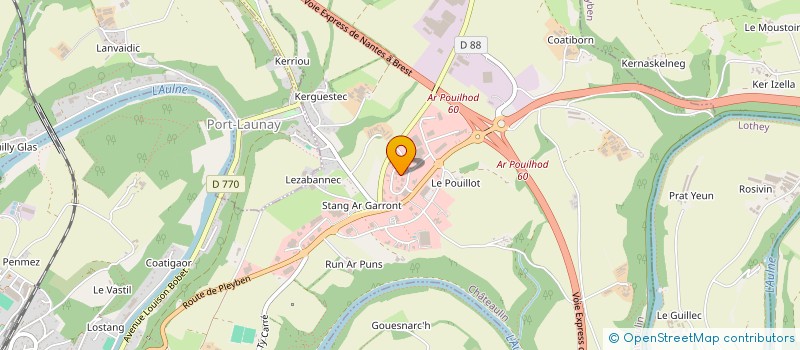 localisation de l'entreprise MODERN'ETANCHEITE à CHATEAULIN