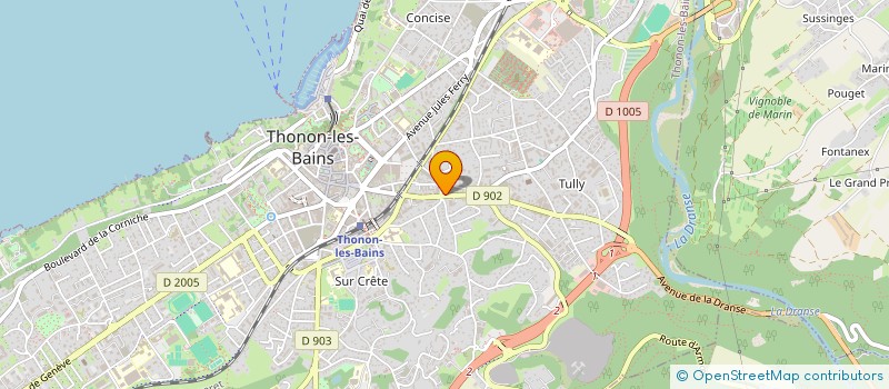 localisation de l'entreprise MODERN'FERMETURE à THONON-LES-BAINS