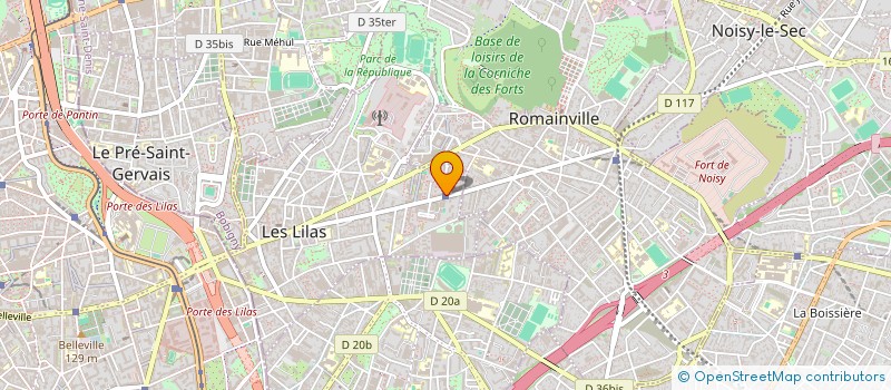 localisation de l'entreprise MODERN ' FERMETURES  LES LILAS