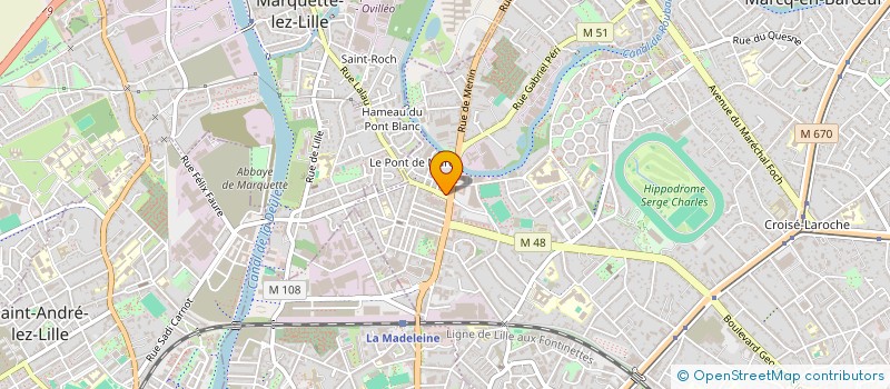 localisation de l'entreprise MODERN OPTIQUE à MARCQ-EN-BARŒUL
