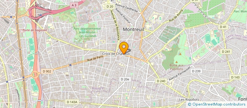 localisation de l'entreprise MODERNE ASSISTANCE à MONTREUIL