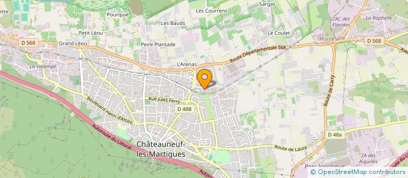 localisation de l'entreprise MODERNE BATIMENT à CHATEAUNEUF-LES-MARTIGUES