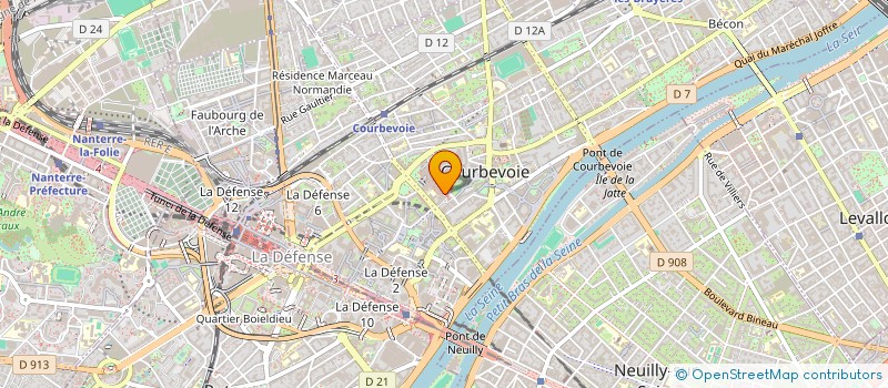 localisation de l'entreprise MODERNE BURGER BD à COURBEVOIE