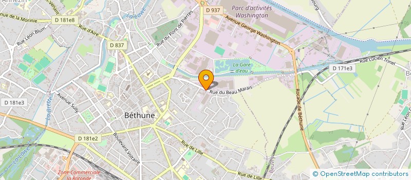 localisation de l'entreprise MODERNE FACADE à BETHUNE