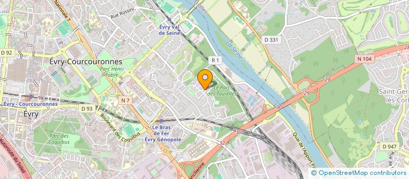 localisation de l'entreprise MODERNE SERVICE à EVRY-COURCOURONNES