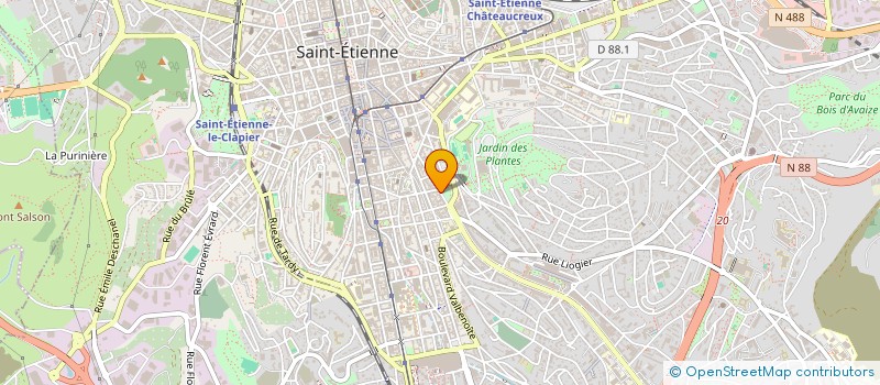 localisation de l'entreprise MODESPORT à SAINT-ETIENNE