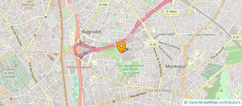 localisation de l'entreprise MODEST M. à BAGNOLET