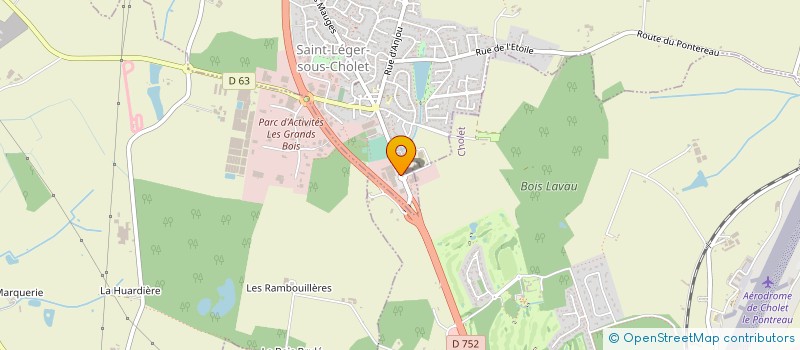 localisation de l'entreprise MODIS - MODEMA DISTRIBUTION à SAINT-LEGER-SOUS-CHOLET