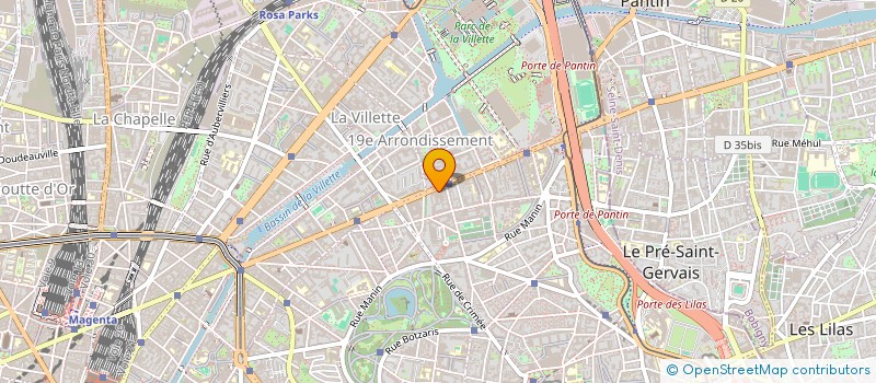 localisation de l'entreprise MODIVIN à PARIS