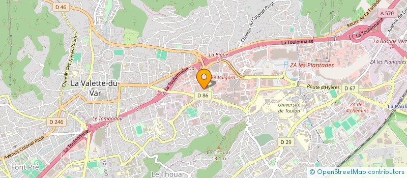 localisation de l'entreprise MODUL X à LA VALETTE-DU-VAR
