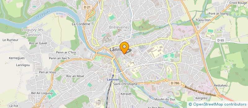 localisation de l'entreprise MODULATIONS DU TREGOR  LANNION