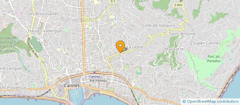 localisation de l'entreprise MODULFORME DESIGN à CANNES