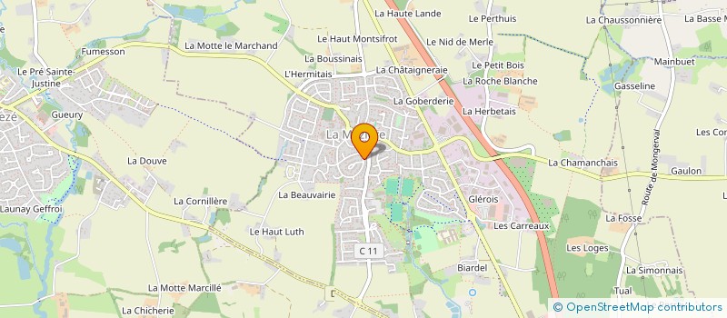 localisation de l'entreprise MODUS à LA CHAPELLE-DES-FOUGERETZ