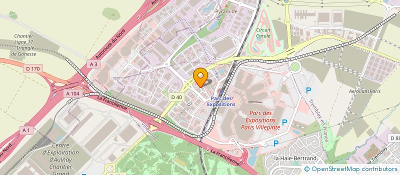localisation de l'entreprise MODUS à VILLEPINTE