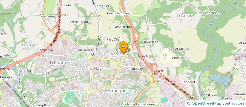 localisation de l'entreprise MODUSTYL à QUIMPER