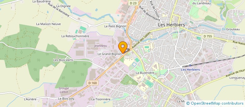 localisation de l'entreprise MOE à LES HERBIERS