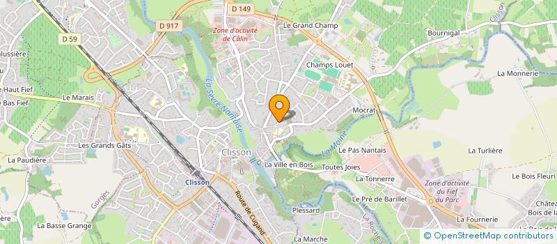 localisation de l'entreprise MOINE ET SEVRE POUR L'AVENIR  CLISSON