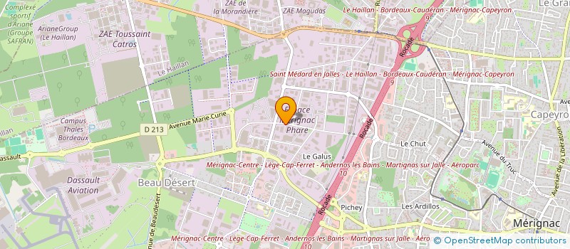 localisation de l'entreprise MOINE SA à MERIGNAC