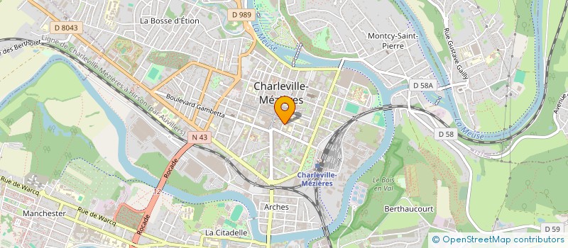 localisation de l'entreprise MOINET COURTAGE à CHARLEVILLE-MEZIERES