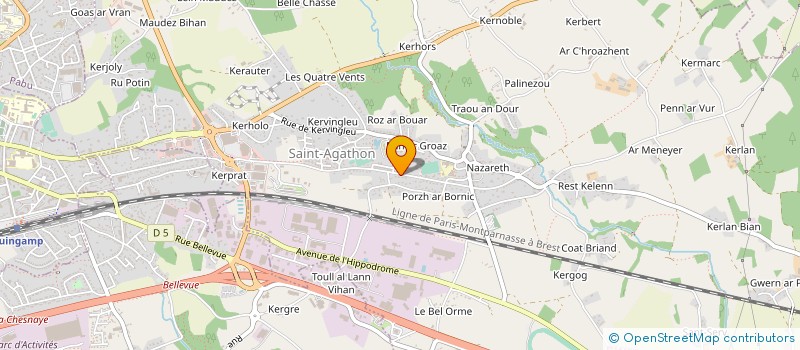 localisation de l'entreprise MOISAN ET FILS à SAINT-AGATHON
