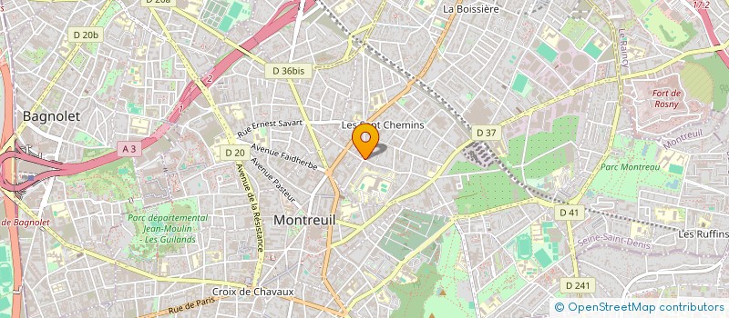 localisation de l'entreprise MOJO à MONTREUIL